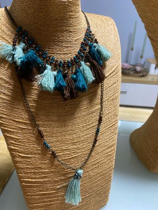 Collar bohemio doble borlas