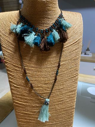 Collar bohemio doble borlas