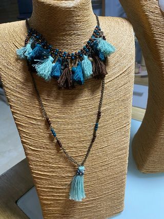 Collar bohemio doble borlas