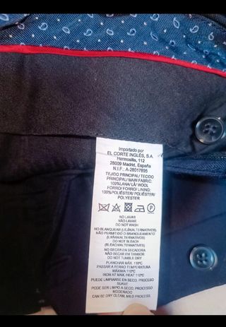 Traje azul marino hombre