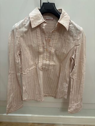 Camisa MAX&Co. rayas beige y rosa
