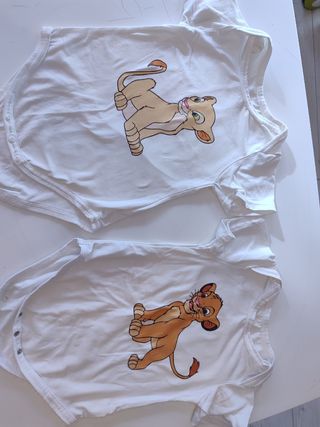 Bodys Bebé Simba y Nala