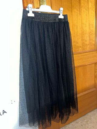 Falda larga tul negra niña 10 años
