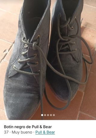 Botín Pull & Bear negro talla 37