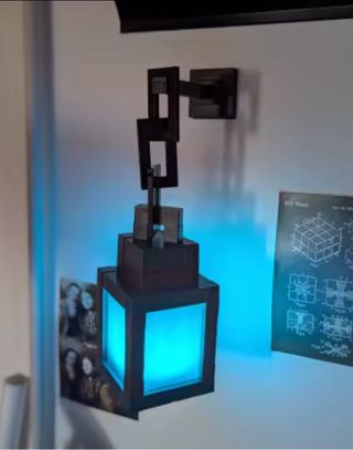 Lámpara Decorativa Moderna Negra y Azul