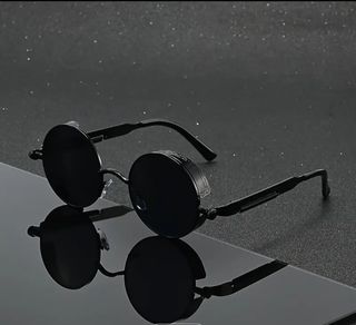 Gafas Redondas Doradas con Lentes Verdes