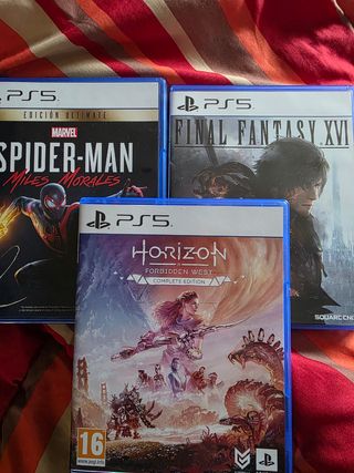 Lote PS5: Horizon, FF16, Spider-Man