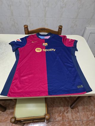 Camiseta FC Barcelona Mujer Nike Azul/Rosa