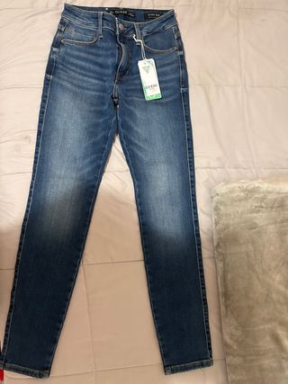 Pantalón Guess Skinny Mid Sexy Curve Azul Talla 36