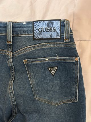Pantalón Guess Skinny Mid Sexy Curve Azul Talla 36