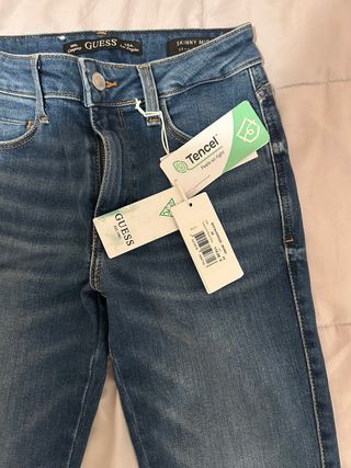 Pantalón Guess Skinny Mid Sexy Curve Azul Talla 36