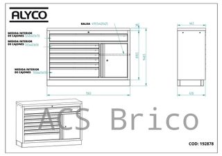 Banco Base 1360 mm Alyco 192878
