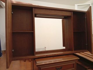 Specchiera bagno in legno