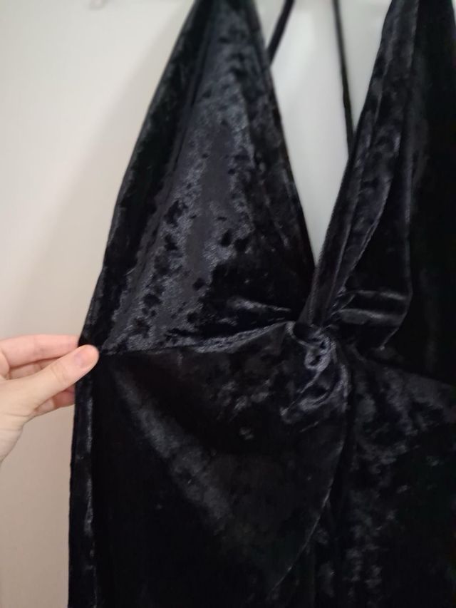 Vestido de veludo preto