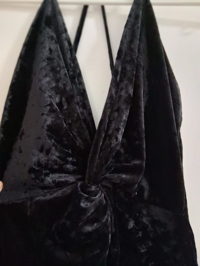 Vestido de veludo preto