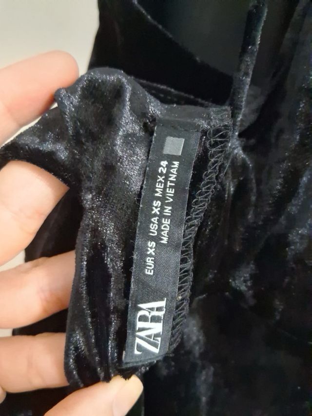 Vestido de veludo preto