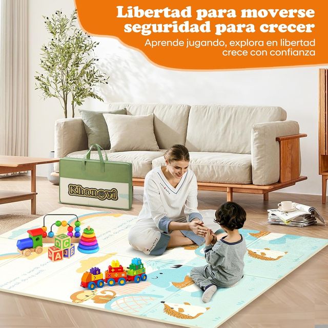 Alfombra Bebé NUEVO Acolchada y Plegable 180x120