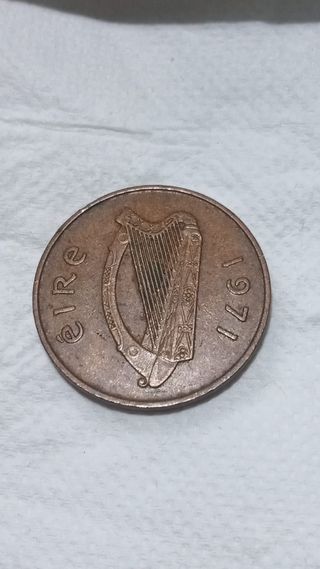 3 Monedas 2 Peniques Irlanda 1971, 1975, 1980