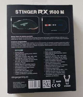 Ratón Gaming Stinger RX 1500 M