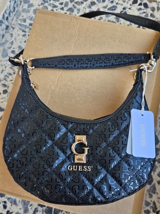 Bolso Guess Negro Dorado