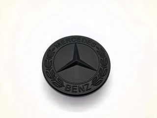 EMBLEMA LOGO CAPOT MERCEDES BENZ NEGRO COMPLETO