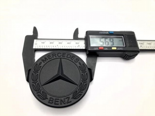 EMBLEMA LOGO CAPOT MERCEDES BENZ NEGRO COMPLETO
