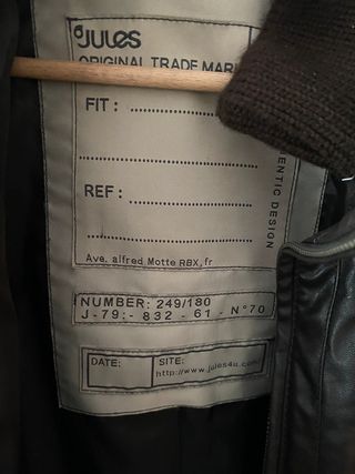 Chaqueta Piel Cuero Vintage Marrón Sin Usar