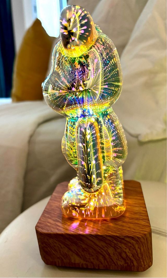 Lámpara Bearbrick Vidrio Mesa Multicolor