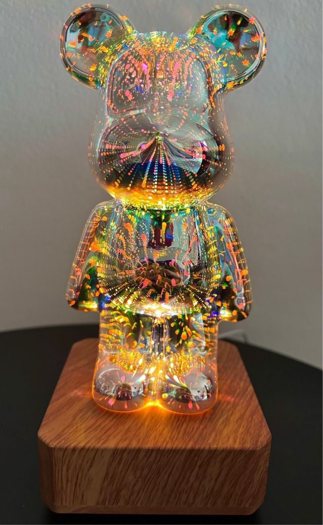 Lámpara Bearbrick Vidrio Mesa Multicolor