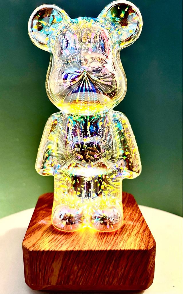 Lámpara Bearbrick Vidrio Mesa Multicolor