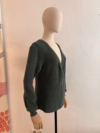 Jersey lana verde talla única
