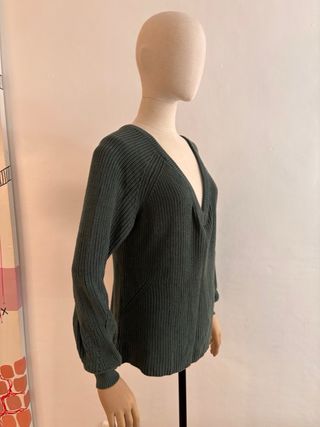 Jersey lana verde talla única