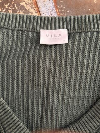 Jersey lana verde talla única