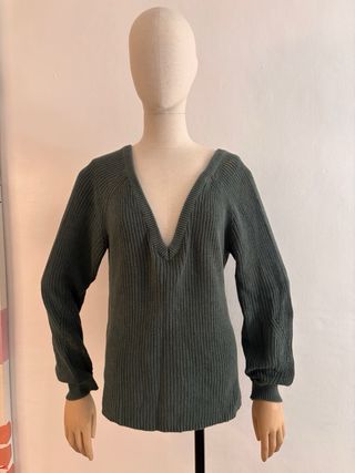 Jersey lana verde talla única