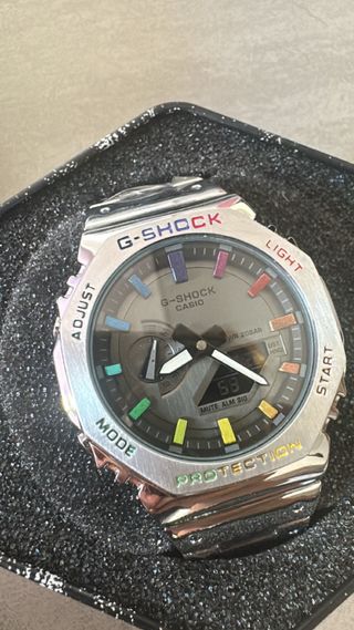G-SHOCK Reloj Multicolor y Plateado