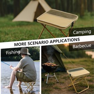 Taburete Plegable para Exteriores, T25AN , fácil de Guardar con Correa y Manual, Ideal para Camping, Festivales y reuniones Familiares