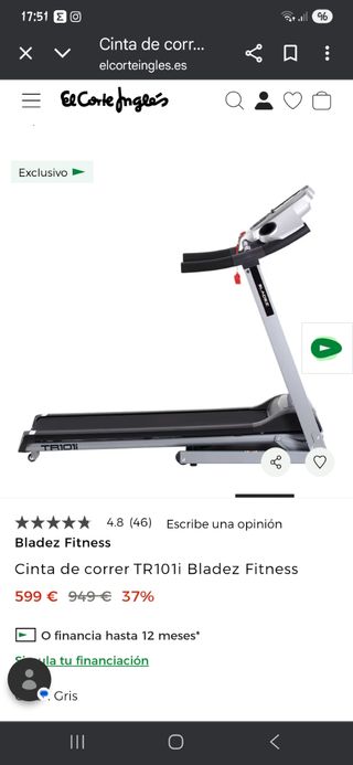 Cinta de correr Bladez TR1011