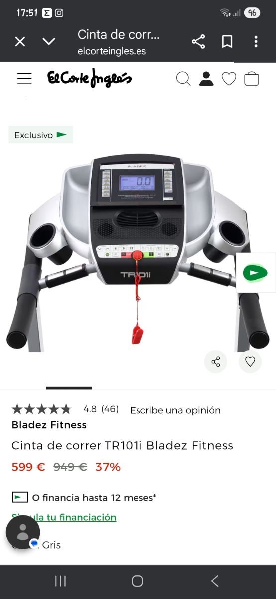 Cinta de correr Bladez TR1011