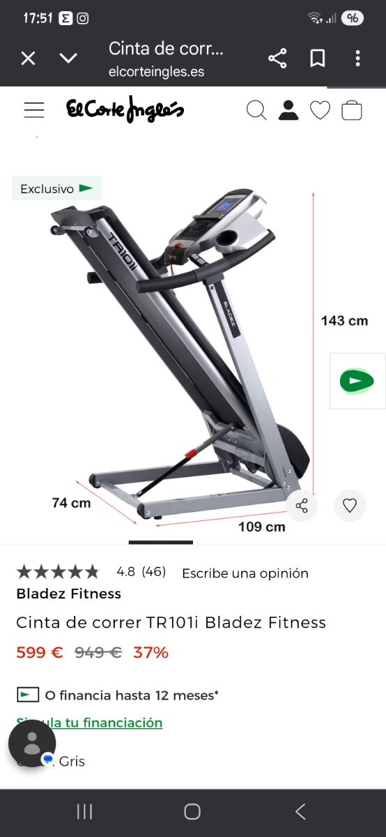Cinta de correr Bladez TR1011