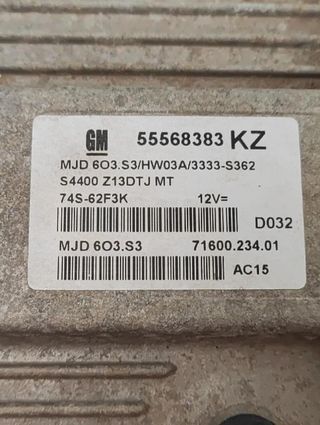 55568383 centralita motor uce opel corsa d 303899