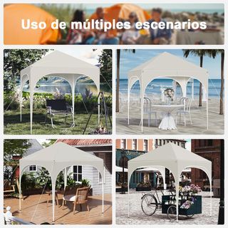 CARPAS 2X2 BEIGE CON LATERALES-NUEVAS
