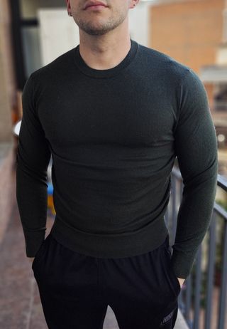 Jersey Zara Verde Hombre