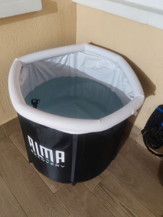 Bañera Alma Recovery Negra con termómetro 
