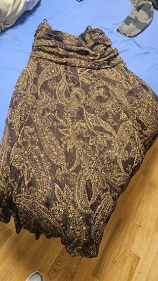 Falda larga Zara verano 2025 estampado paisley