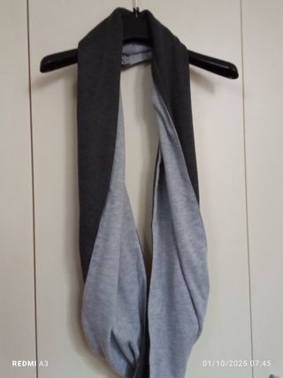 Scaldacollo bicolore grigio e nero