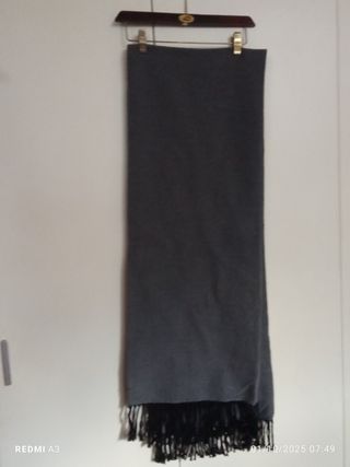 Sciarpa morbida bicolore grigio/nera