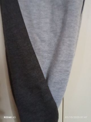 Sciarpa morbida bicolore grigio/nera