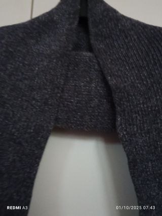 Sciarpa grigio melange in ciniglia