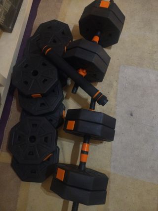 Mancuernas 50kg + Barra Unión hasta el 24-10-2026