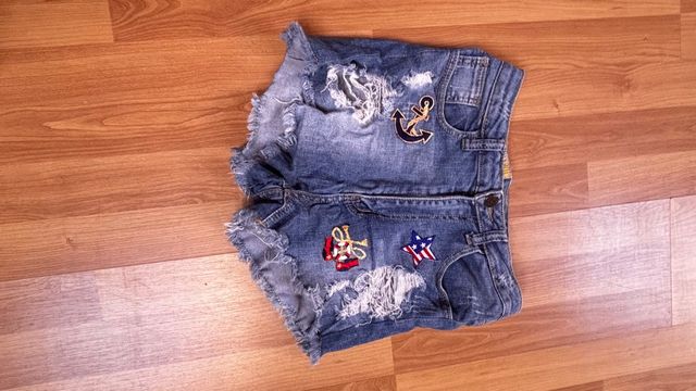 Shorts vaqueros desgastados